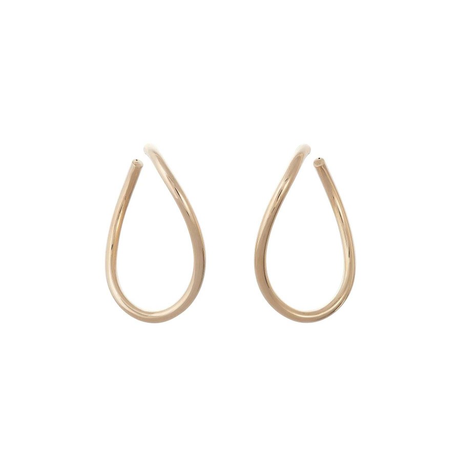 Jewelry Sidney Garber | 18K Yellow Gold Curved Oval Hoop Earrings ⋆ ...